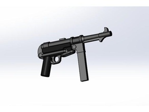 mp40 lego minifigures construction toys gun compatible minifig miniature weapon ww2 3d print model - Mito3D