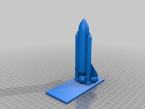 space-shuttle-Buchstütze Skulpturen 3d print model - Mito3D