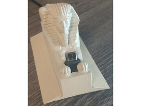 sphinx de téléphone support charge mobile 3d print model - Mito3D