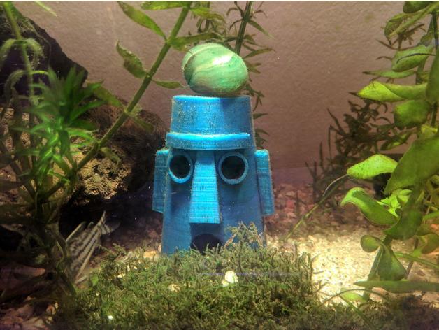 squidward house decor aquarium shrimp spongebob 3D print model - Mito3D