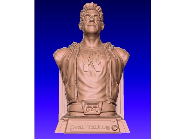 La impresión en 3d nerd - joel diciendo busto art 3dprinter 3dprintingnerd el joeltelling escultura la estatua 3D print model - Mito3D