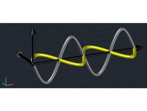 3d elektromagnetische Welle 3d-drucken Physik Wissenschaft 3d print model - Mito3D
