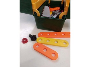 theo klein bosch toolbox perfurados bares mecânico de brinquedos perfurado caixa ferramentas 3d print model - Mito3D