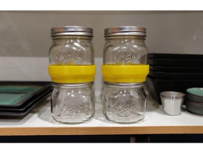 ball mason jar stacker kitchen & dining canning organization pantry stacking 3d print model - Mito3D