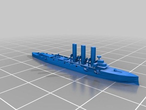 pallada-Klasse geschützter Kreuzer 1 2400 Skala Spielzeug & game Zubehör aurora cruiser Oktober-revolution rjw russische Militär Marine russo-japanischen Krieg tsushima wargaming Kriegsschiff 3d print model - Mito3D