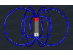 3d magnetische Dipol 3d-drucken Physik Wissenschaft 3d print model - Mito3D