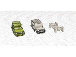 jimny sierra 2018 - one piece 100mm length r c vehicles rc car suzuki 3d print model - Mito3D
