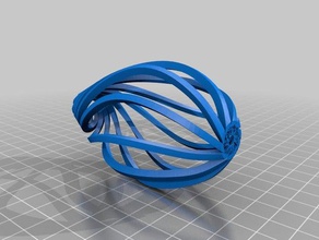 spiral egg art hollow oval vase stringing test twisted 3d print model - Mito3D
