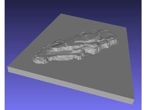 alcatraz de aprendizagem geodésia geologia geociências lidar alívio 3d print model - Mito3D