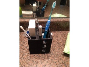 toothbrush floss holder bathroom utility 3d print model - Mito3D