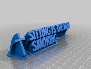 sitting new smoking office customized 3d print model - Mito3D