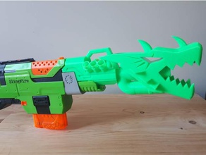 nerf slingfire personnalisé dragon baril jouets & accessoires de jeux pistolet mod 3d print model - Mito3D
