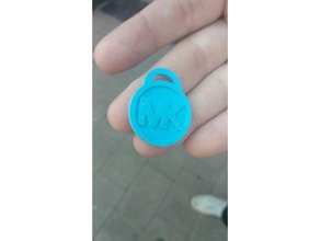 michael kors keychain coin 50 c portachiavi 3d print model - Mito3D