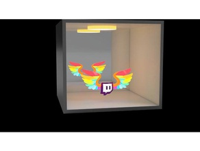 twitch pridewings signs & logos angel pride wings 3d print model - Mito3D
