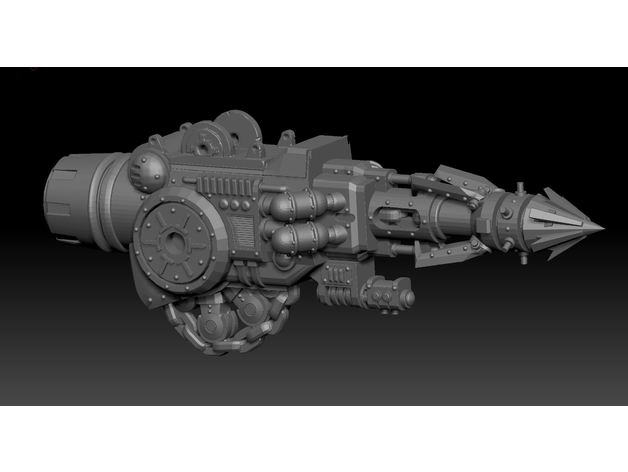 lightningrod javelin dominion crusader toys & games 28mm gun harpoon imperial knight mech miniature wargaming weapon 3D print model - Mito3D