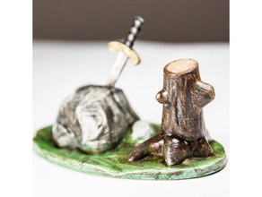 you my boss sculptures camelot fantasy joke miniature office selfcad sword toy 3d print model - Mito3D