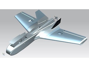 rc plane dart-2 hobby 3d printing 9g servo airplane flying wing fpv motor 3d print model - Mito3D