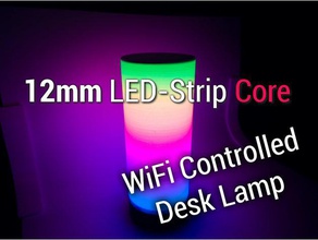 Wifi masa lambası kontrollü led 12mm-şerit temel interaktif sanat 3d print model - Mito3D