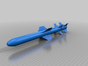 harpoon - a2a missile props 3d print model - Mito3D