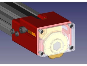 y axis belt tensioner discreet adjust wheel 3d printer parts 40x20mm profile 40x20 y-axis 3d print model - Mito3D