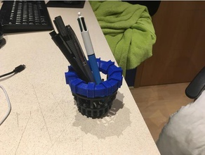arc reactor pen holder 3d printing arcreactor cup iron man pencil 3d print model - Mito3D