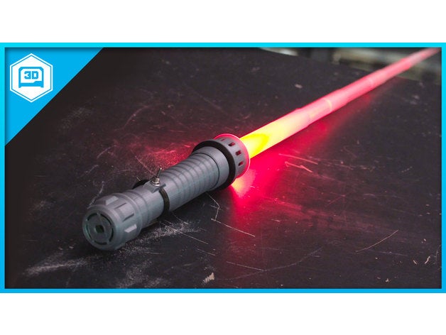 light up prop electronics adafruit arduino cosplay laser led 3w lightsaber rgb sword 3D print model - Mito3D