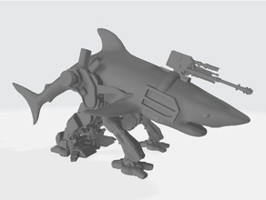 land shark now frickn lazr beams its head sculptures creature dnd mini miniature monster tabletop 3d print model - Mito3D