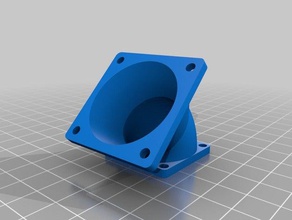 customized parametrizable 30mm 40mm fan adapter manifold tube angle 45 3d printing 3d print model - Mito3D