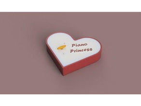 caja de música juegos y juguetes cuadro infantiles regalo corazón la el piano 3d print model - Mito3D