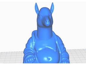 alpaca buda de la colección animal las esculturas lana el busto remix estatua 3d print model - Mito3D