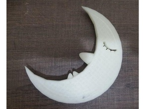 sleepy moon 3d print model - Mito3D