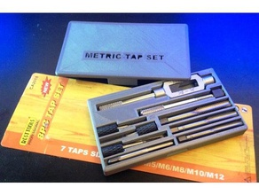 8pc métrique appuyez sur set de boîte rangement porte-outils & boîtes f3d fusion 360 snap top 3d print model - Mito3D