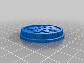blue wolf ninjetti ranger power coin legacy coins & badges billy morpher ninja rangers 3d print model - Mito3D