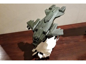unsc pelican misriah armory - d77c-nmpd vehicles halo 4 reach 3d print model - Mito3D