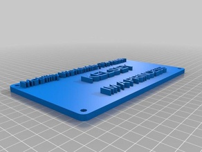 mi personalizar la placa de licencia en blanco Impresora 3d accesorios personalizado 3d print model - Mito3D