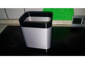 trashcan - waste paper bin storage box bucket pail crockery holder kitchen & dining 3d print model - Mito3D
