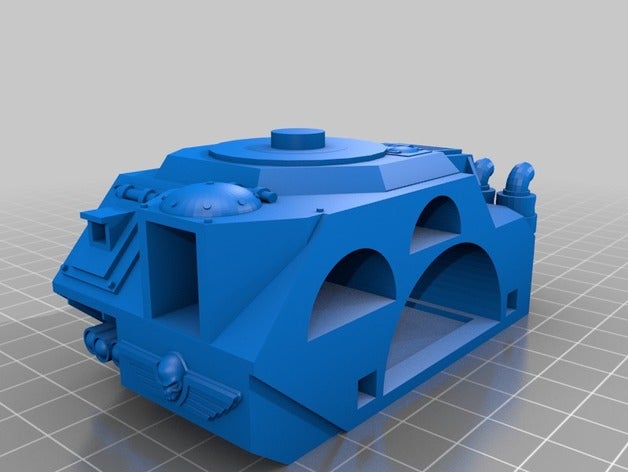 modified lemon rust hull out date 3d printing 40k leman russ warhammer40k warhammer 3D print model - Mito3D