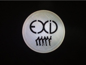exid coaster signs & logos kpop leggo 3d print model - Mito3D