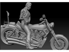 terminador de bicicleta moto filmes terminator 3d print model - Mito3D
