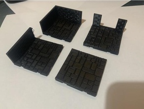 d&d gaming tiles - basic cave set games dungeons dragons tabletop 3d print model - Mito3D