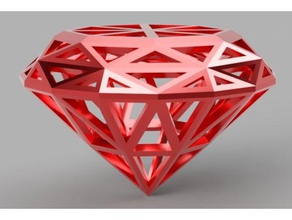 hollow ruby jewelry diamond 3d print model - Mito3D