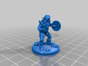 d&d miniature goblin fighter games 3d print model - Mito3D