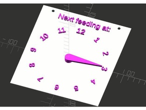 dial customizable organization clock feeding openscad time 3d print model - Mito3D