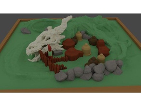 dragonfall - goblin village toys & games 3dmap adventure dragon dungeon dungeons dragons fantasy map roleplaying tabletop town 3d print model - Mito3D