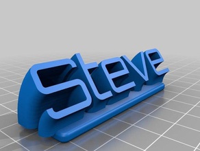steve name plate office customized 3d print model - Mito3D