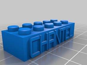 il mio personalizzato lego blocco collana portachiavi chantel costruzione di giocattoli su misura 3d print model - Mito3D