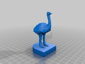 avestruz da base de dados animais ird b8rd bied pássaro aves voo menos não voam osrich 3d print model - Mito3D