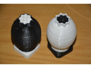egglike salt pepper shakers kitchen & dining customizable egg shaker 3d print model - Mito3D