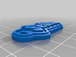 özelleştirilmiş çok satırlı etiket Anahtarlık felix benim 3d print model - Mito3D