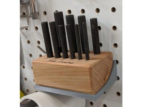 pegboard tray holder hole punch block tools garage organization mount peg board workshop organiser 3d print model - Mito3D